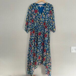 Hutch Fruit Vacation Beach Midi Dress Flowy Summer Colorful 1X
